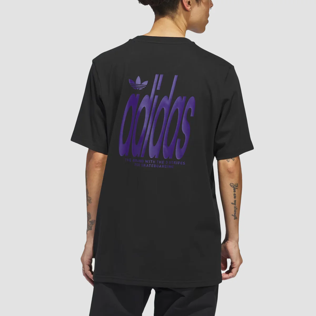 adidas 4.0 Stretch Logo T-Shirt Black/Collegiate Purple - Image 2