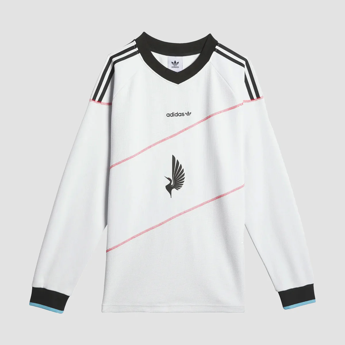 adidas MNUFC x Familia Always Jersey Longsleeve T-Shirt Crystal White - Image 2