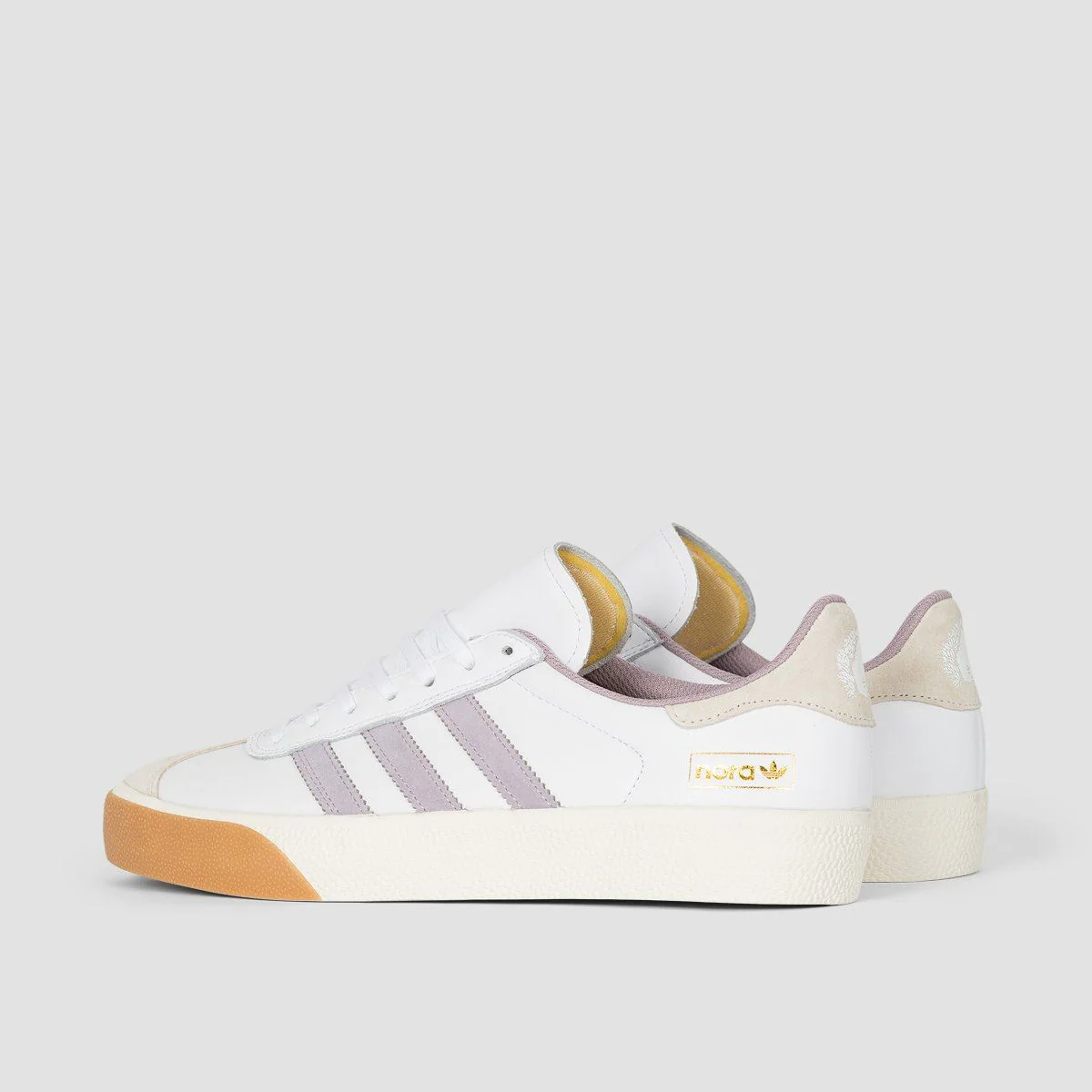 adidas Nora Gazelle ADV Shoes - Footwear White/Soft Vision/Gum4 - Image 3