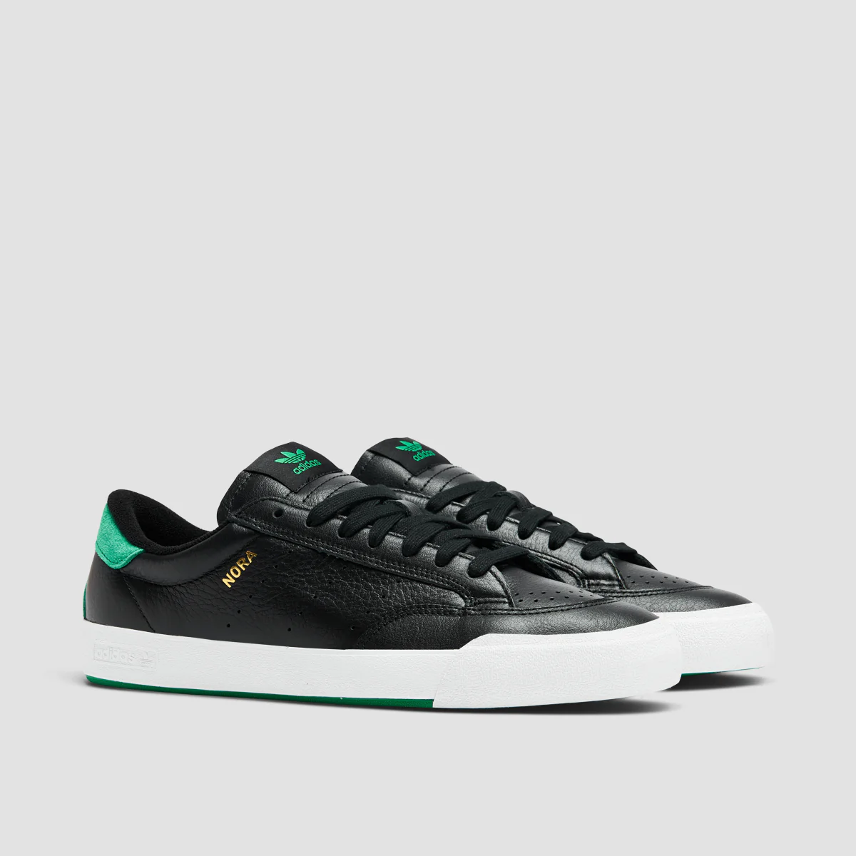 adidas Nora Signature Skateboarding Shoes - Core Black/Green/Ftwr White - Image 2