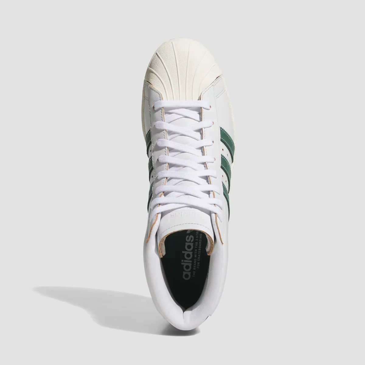 adidas Pro Model 80 ADV High Top - Shoes - Crystal White/Collegiate Green/Off White - Image 2