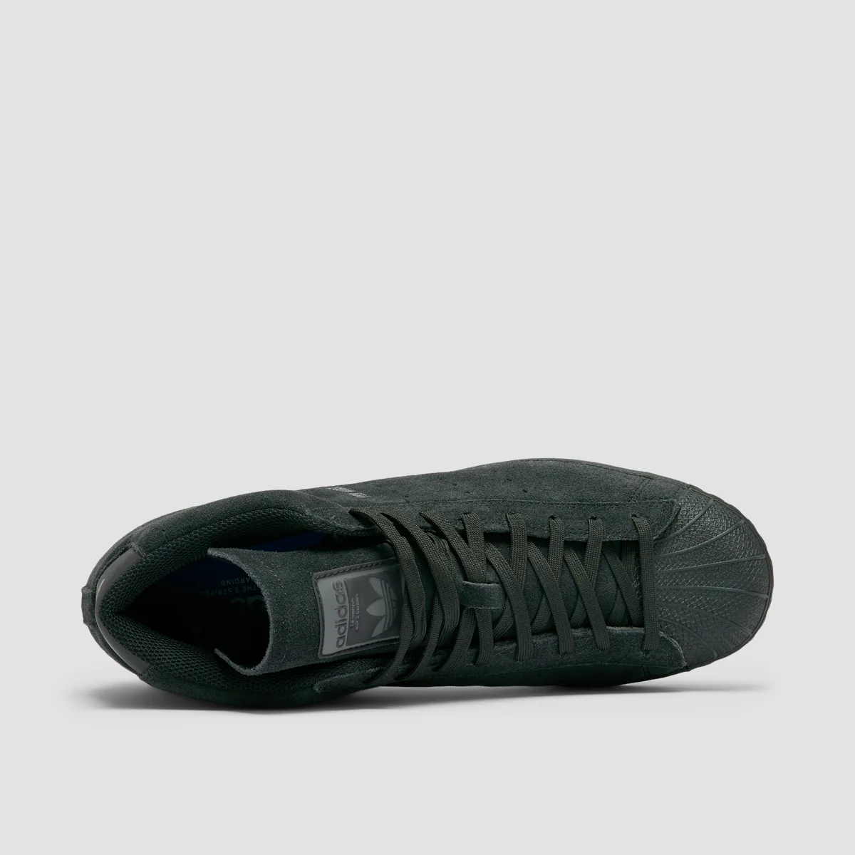 adidas Pro Model Trainers Mid Top Shoes - Core Black/Grey Five/Core Black - Image 4