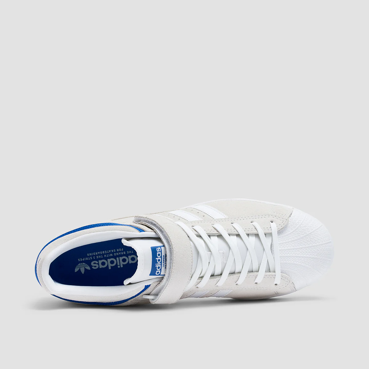 adidas Pro Shell ADV Mid Shoes - Crystal White/Ftwr White/Team Royal Blue - Image 4