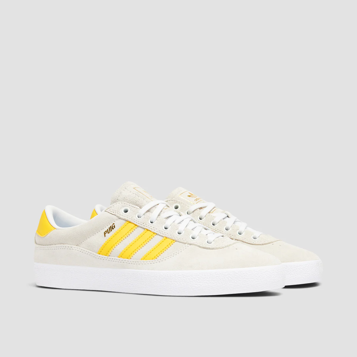 adidas Puig Indoor Shoes - Crystal White/Bold Gold/Ftwr White - Image 2