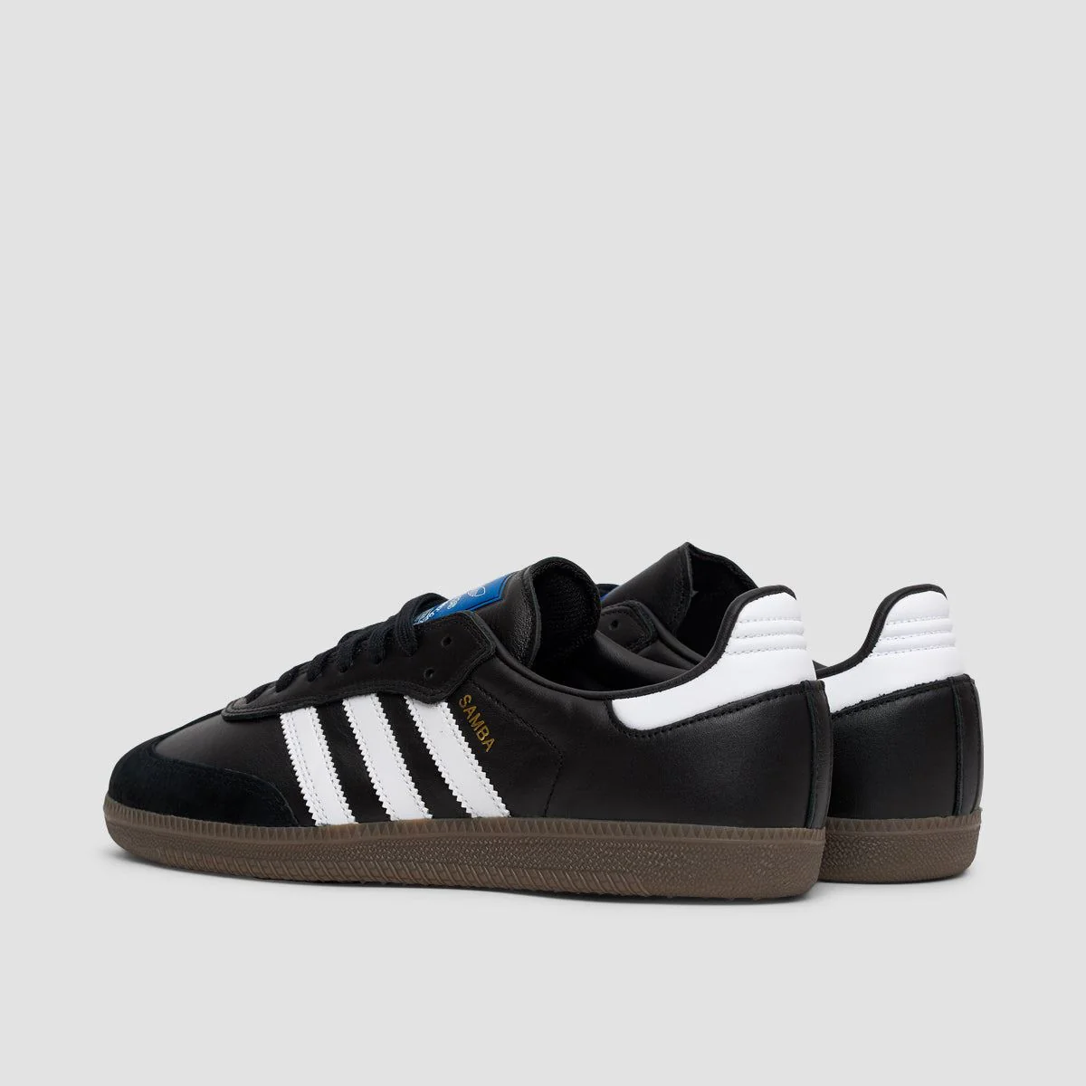 adidas Samba ADV Shoes - Core Black/Footwear White/Gold Metallic - Image 3