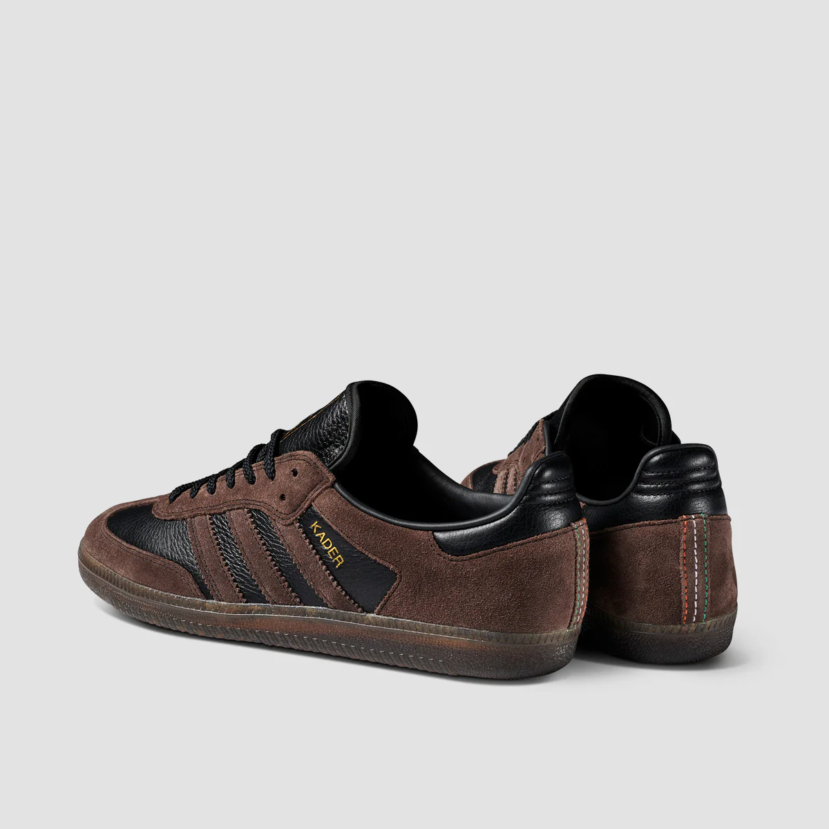 adidas Samba ADV X Kader Shoes - Core Black/Brown/Gum5 - Image 3