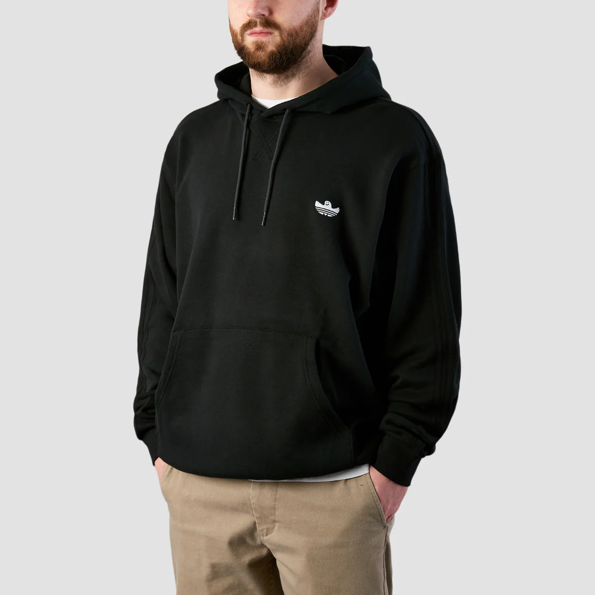 adidas Shmoofoil Featherweight Pullover Hoodie Black/White - Image 2