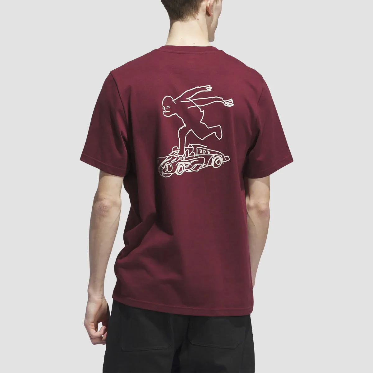 adidas Shmoofoil Gonz Speedy T-Shirt (Gender Neutral) Shadow Red/Alumina - Image 2