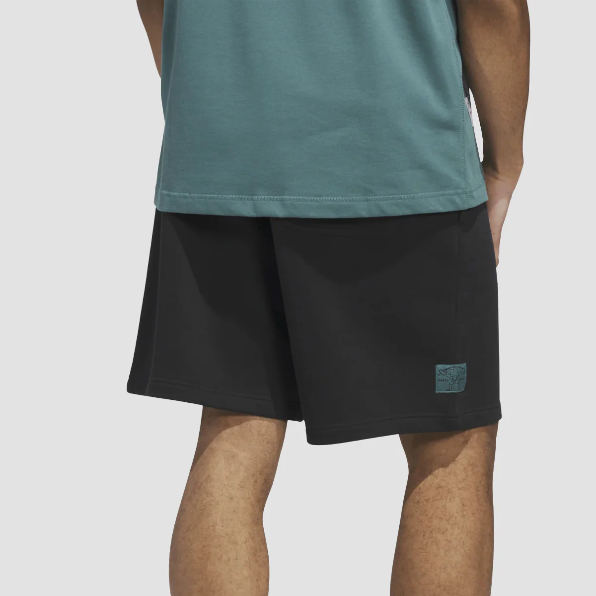 adidas Shmoofoil Heavyweight Shorts (Gender Neutral) Black/Preloved Teal - Image 2