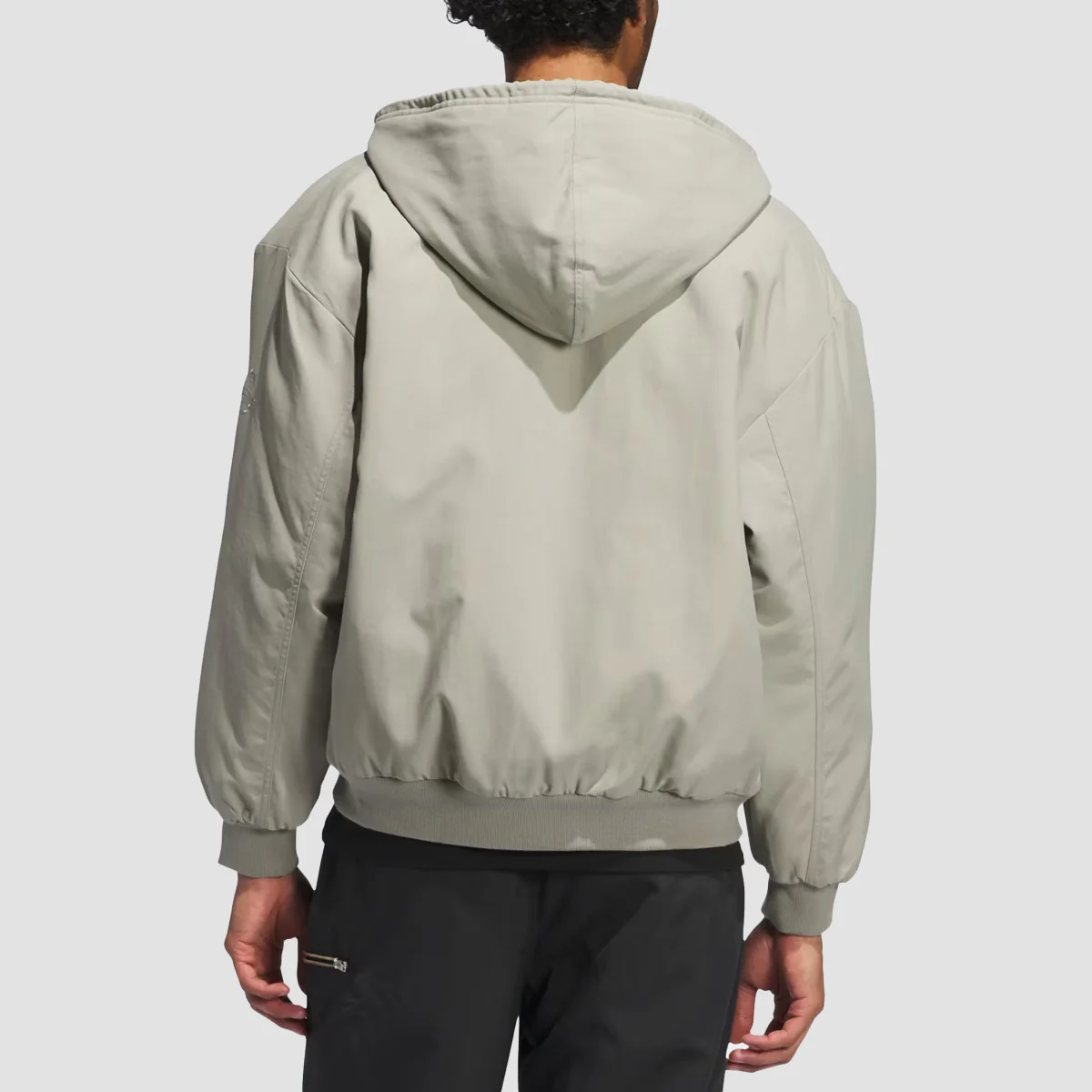 adidas Shmoofoil Nylon Canvas Jacket Silver Pebble/Collegiate Orange - Image 2