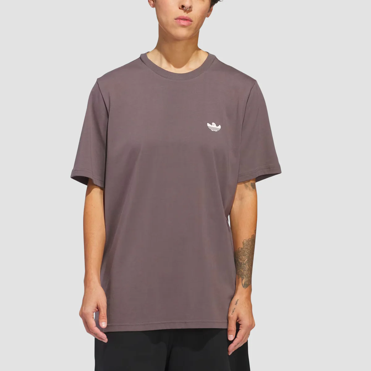 adidas Shmoofoil Overseer T-Shirt Charcoal/Core White - Image 2