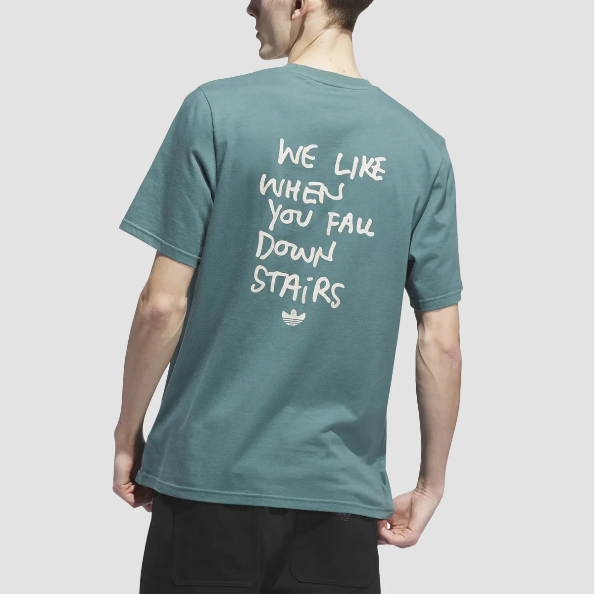 adidas Shmoofoil Stairs T-Shirt (Gender Neutral) Preloved Teal/Alumina - Image 2