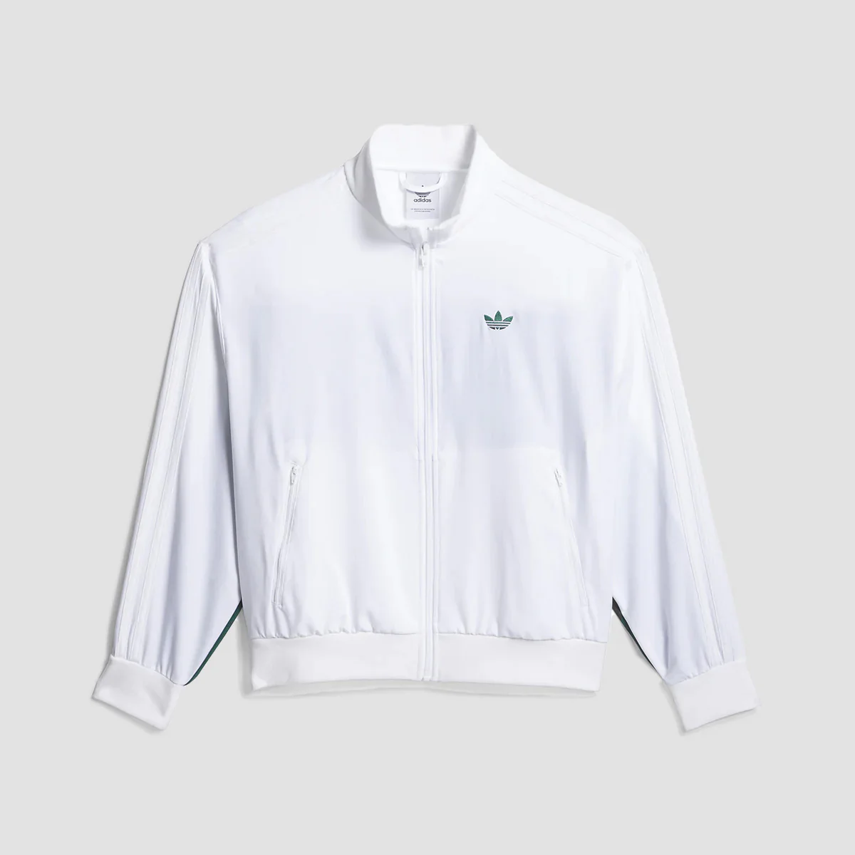 adidas Skate Jacket White/Collegiate Green - Womens - Image 3