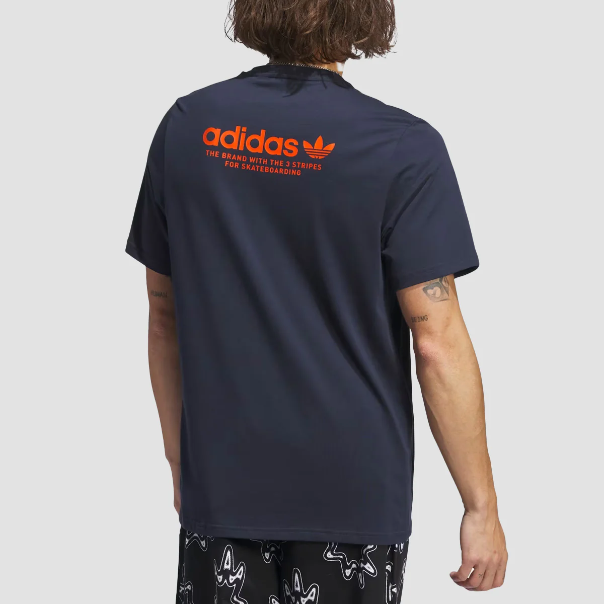adidas Skateboarding 4.0 Logo T-Shirt Legend Ink/Collegiate Orange - Image 2