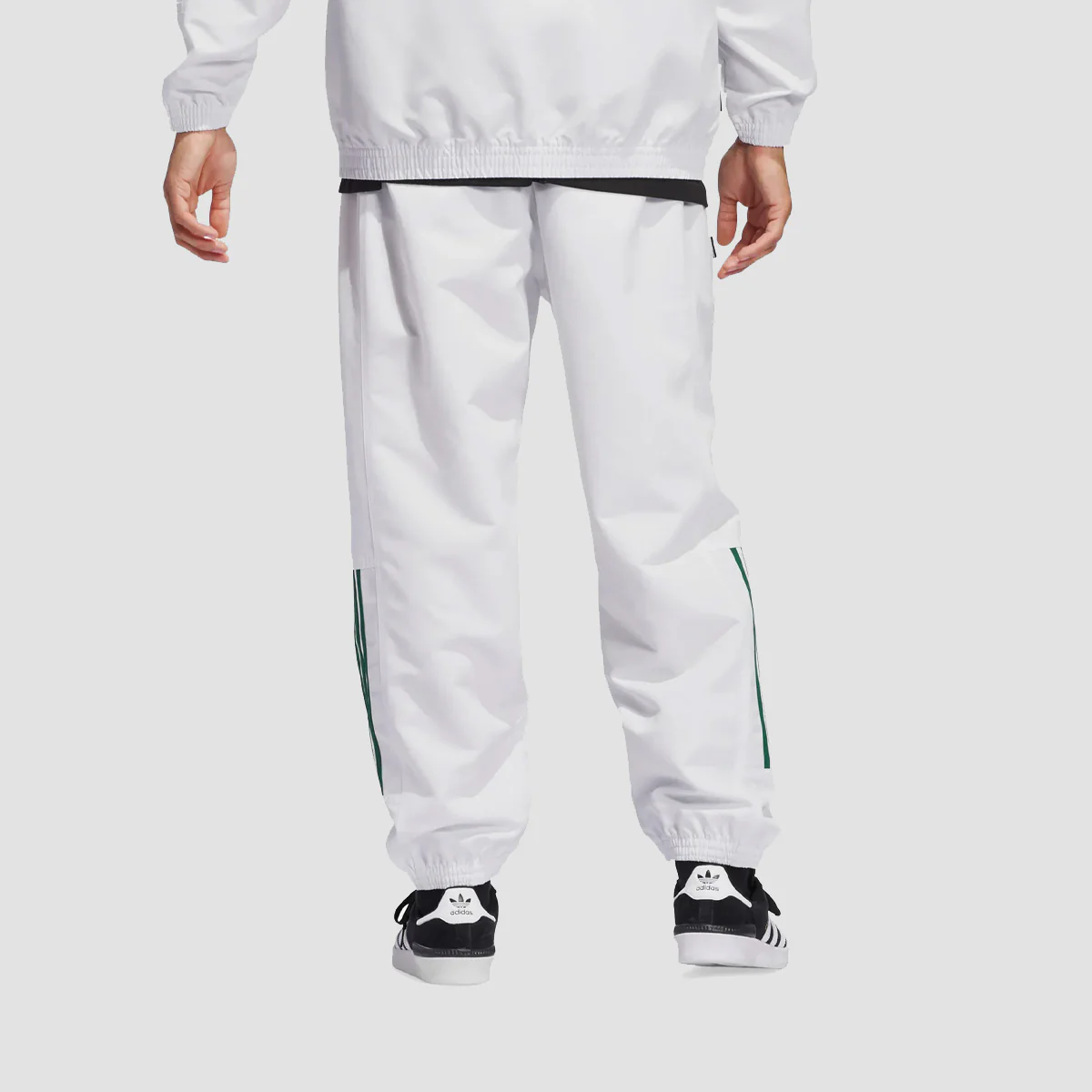 adidas Skateboarding Gatsele Track Pants (Gender Neutral) Crystal White/Dark Green - Image 4