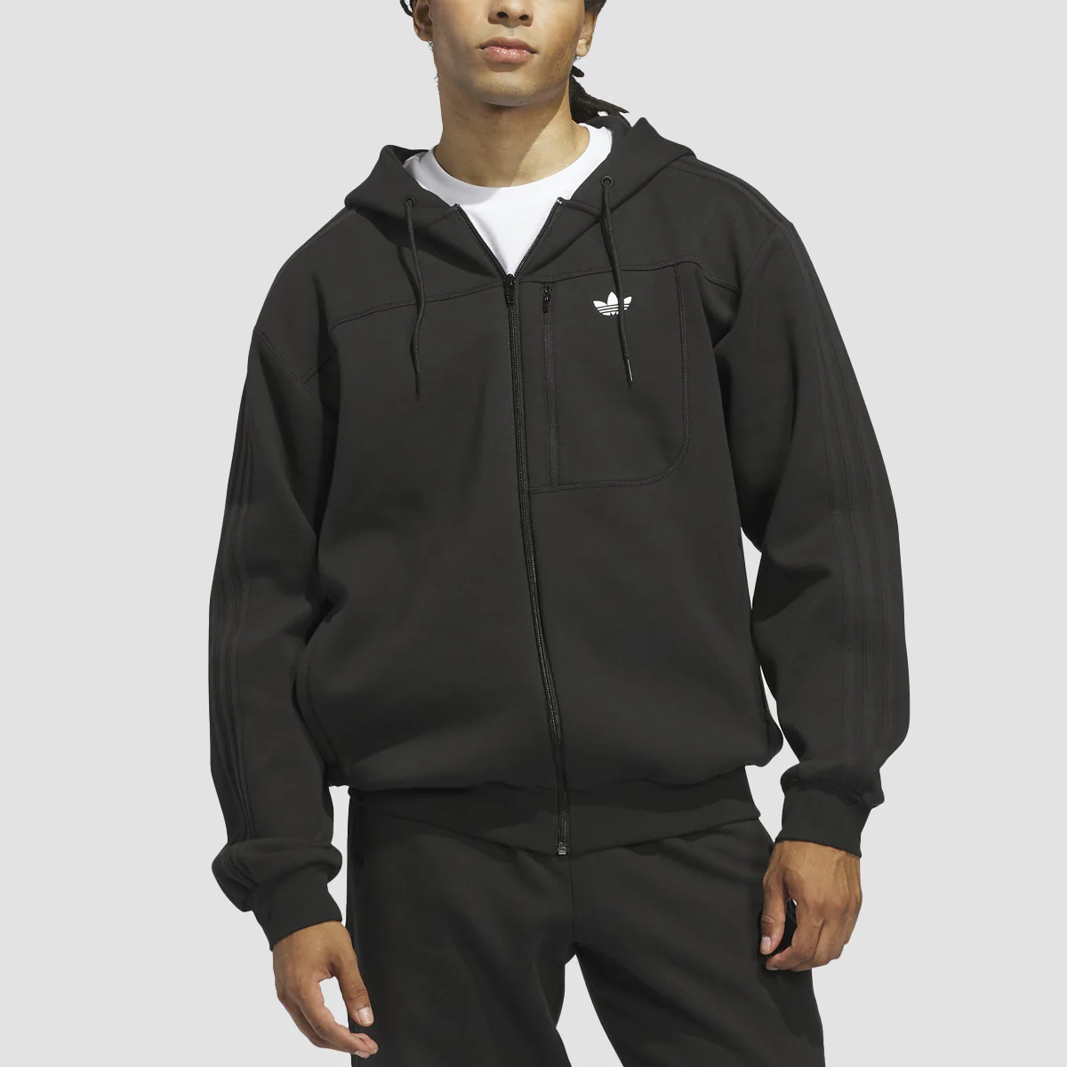 adidas Skateboarding Technical Fleece Jacket (Gender Neutral) Black/White