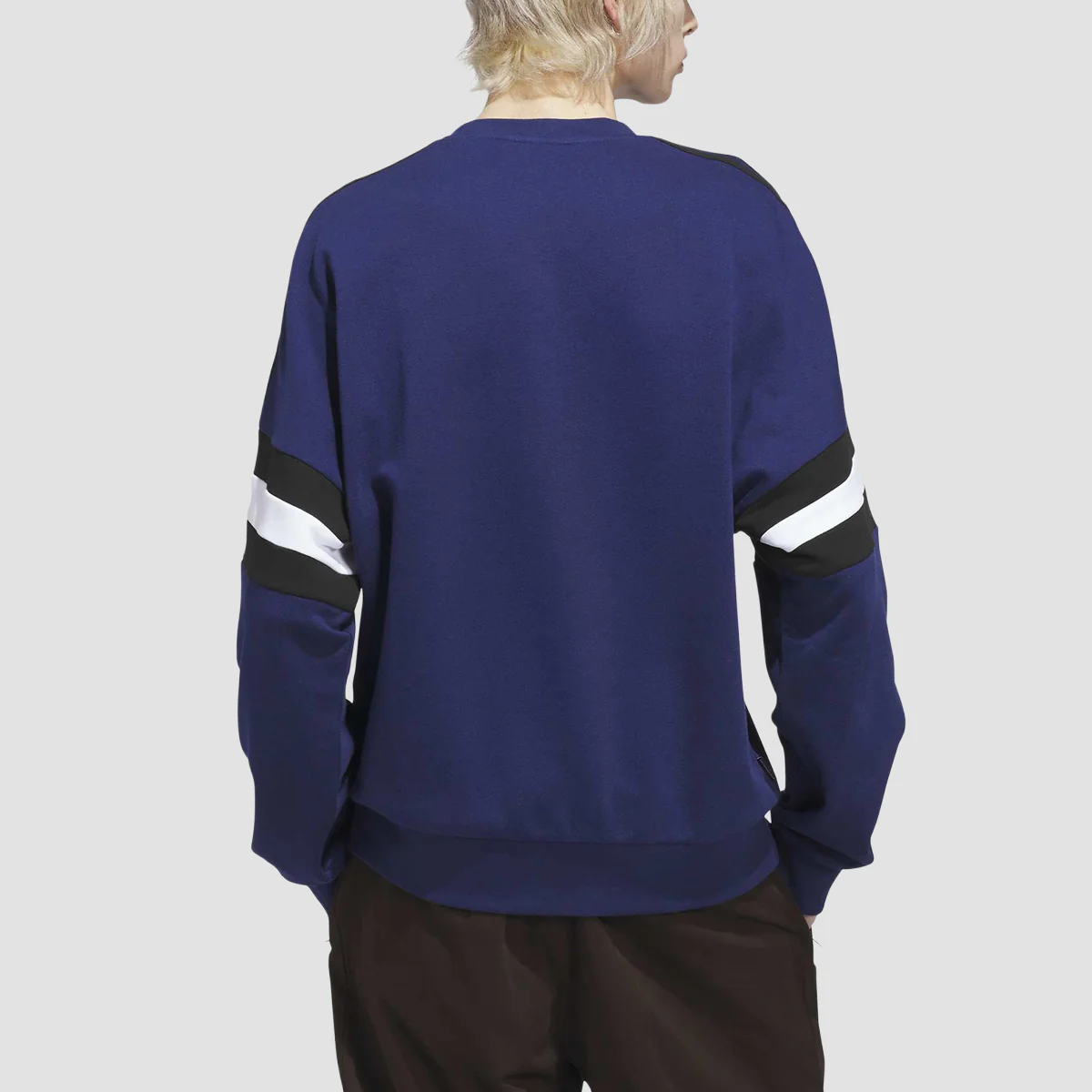 adidas Skateboarding Vintage Inspired Crewneck Sweatshirt Dark Blue/Black/White - Image 2