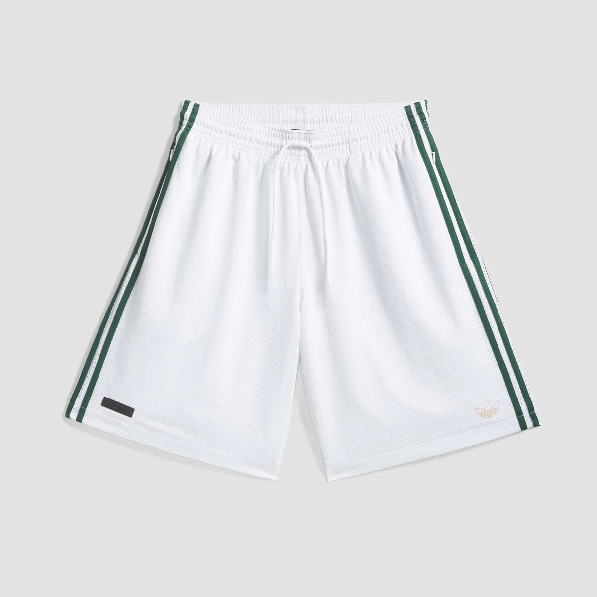 adidas Skateboarding X Tyshawn Bball Shorts White/Matte Gold/Collegiate Green - Image 3