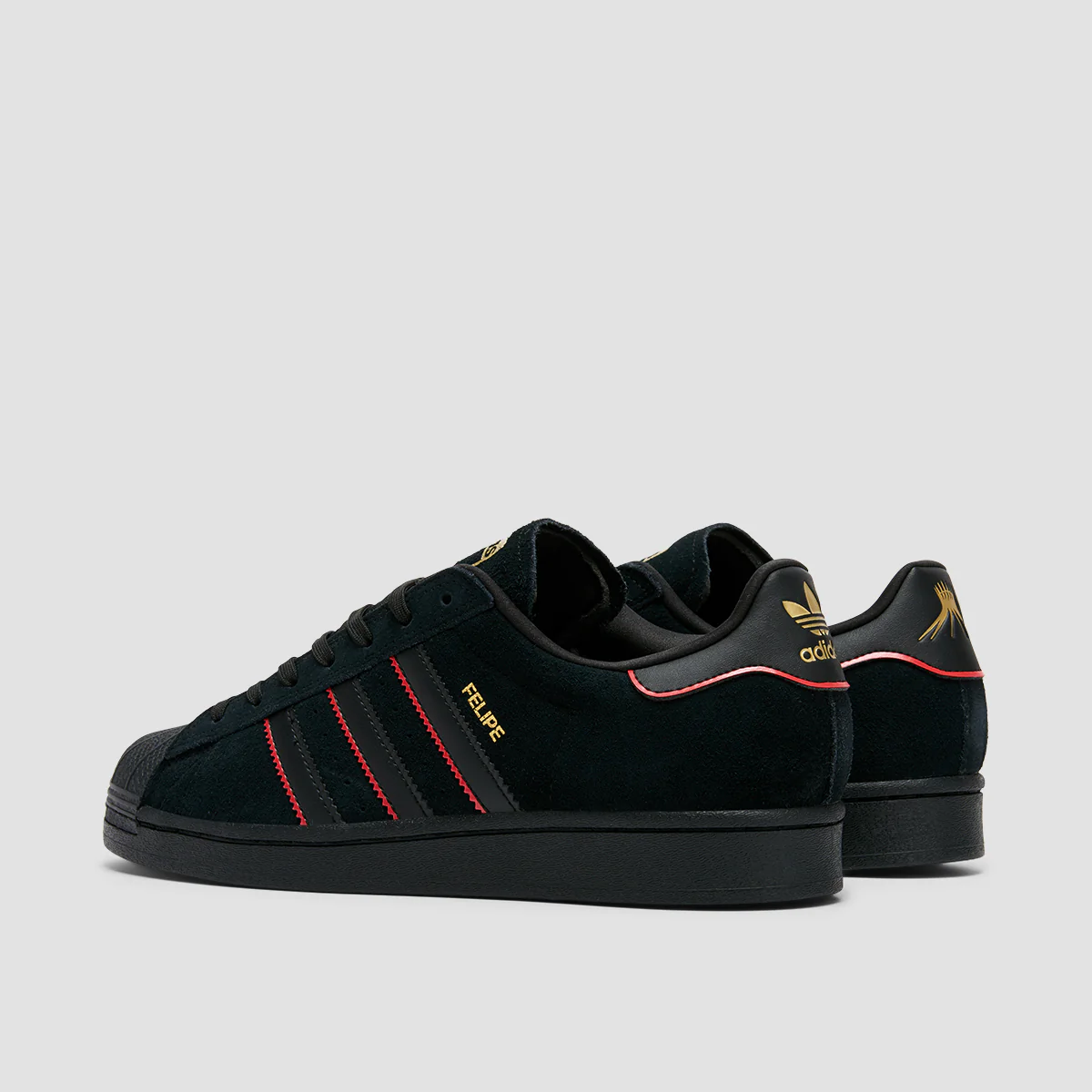 adidas Superstar ADV x Felipe Shoes - Core Black/Better Scarlet/Gold Metallic - Image 3