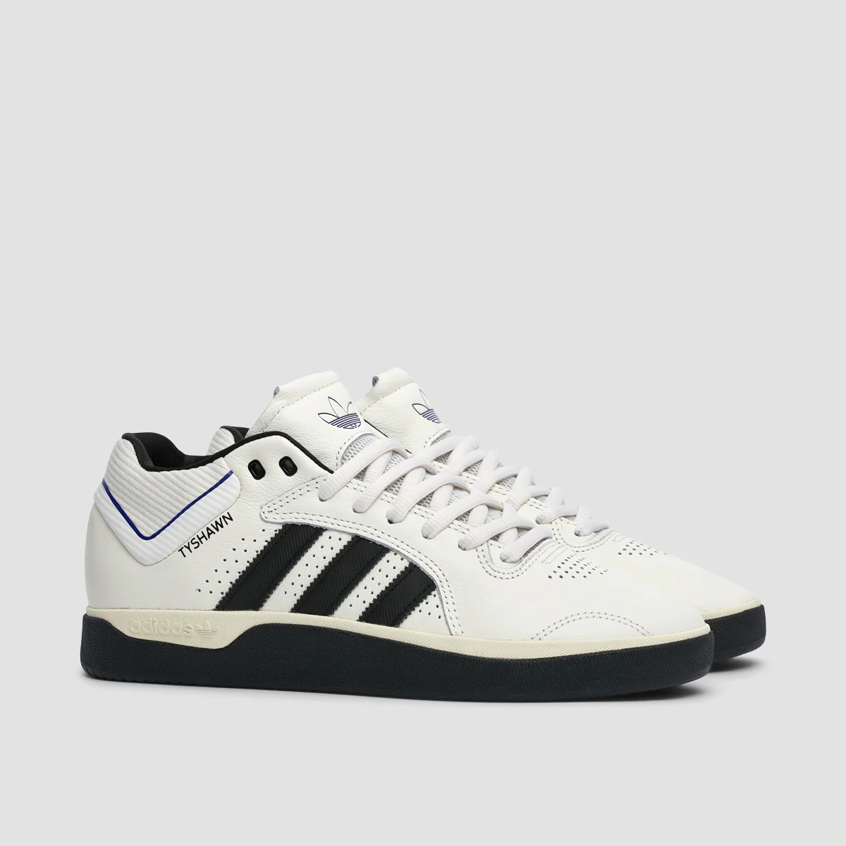 adidas Tyshawn Shoes - Cloud White/Core Black/Purple - Image 2