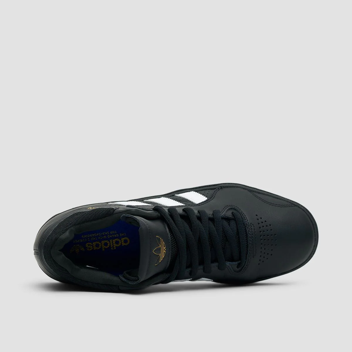 adidas Tyshawn Shoes - Core Black/Footwear White/Gold Metallic - Image 4