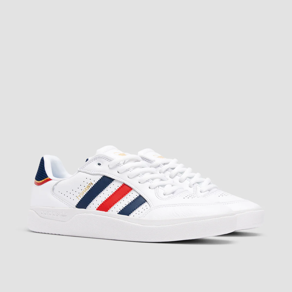 adidas Tyshawn Low Shoes - Ftwr White/Better Scarlet/Gold Met - Image 2