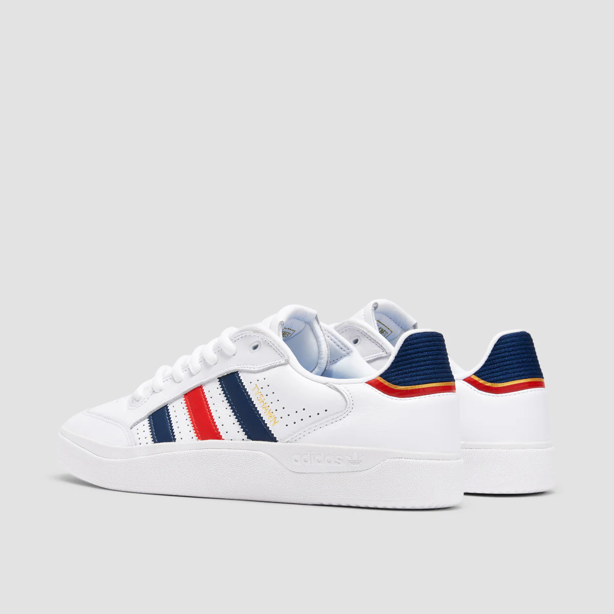 adidas Tyshawn Low Shoes - Ftwr White/Better Scarlet/Gold Met - Image 3