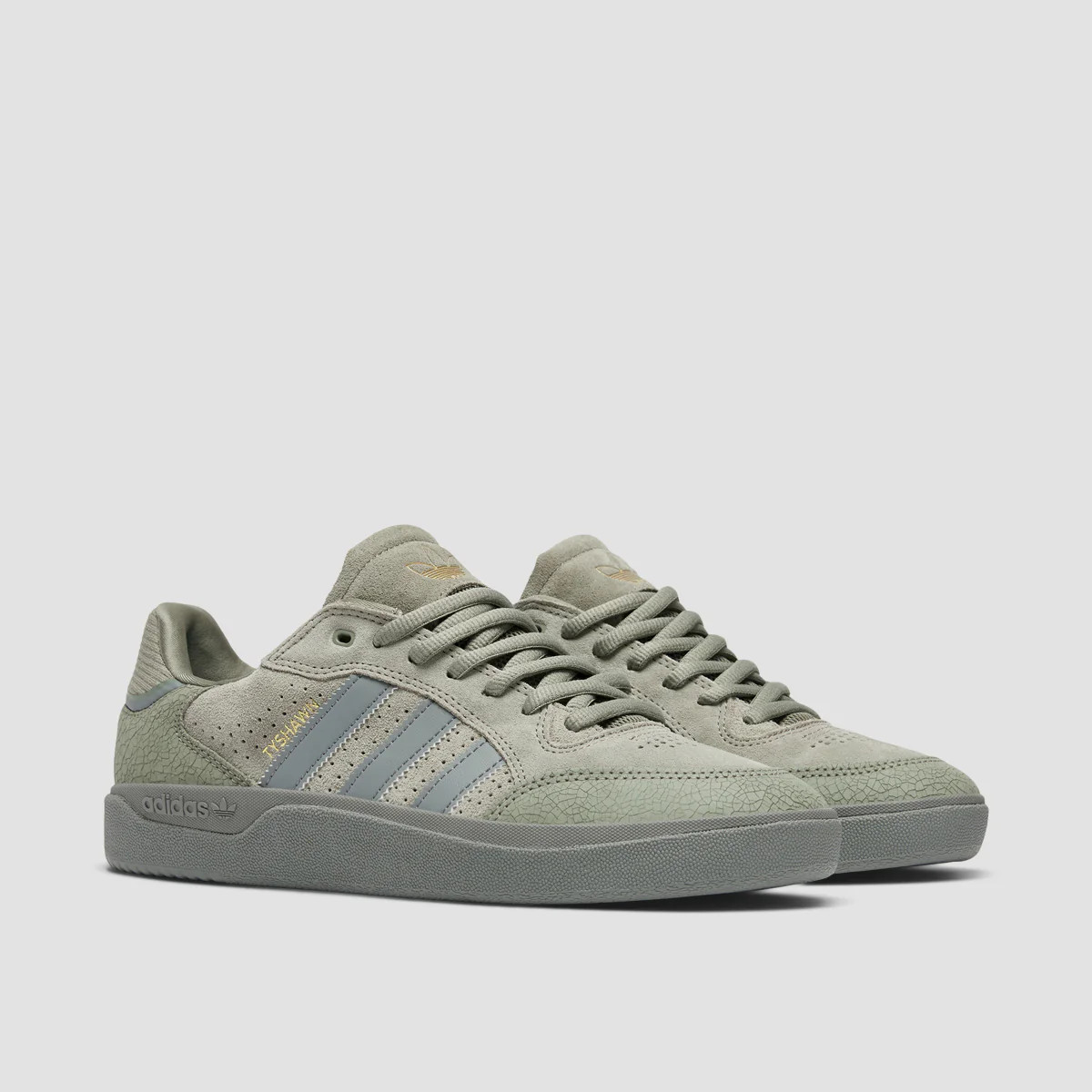 adidas Tyshawn Low Shoes - Silver Pebble/Grey Three/Gold Met - Image 2