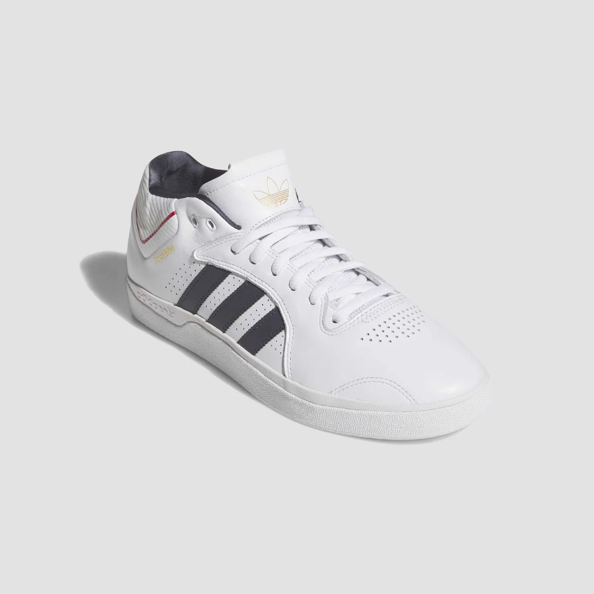 adidas Tyshawn Mid Top Shoes - Ftwr White/Aurora Onix/Collegiate Red - Image 4