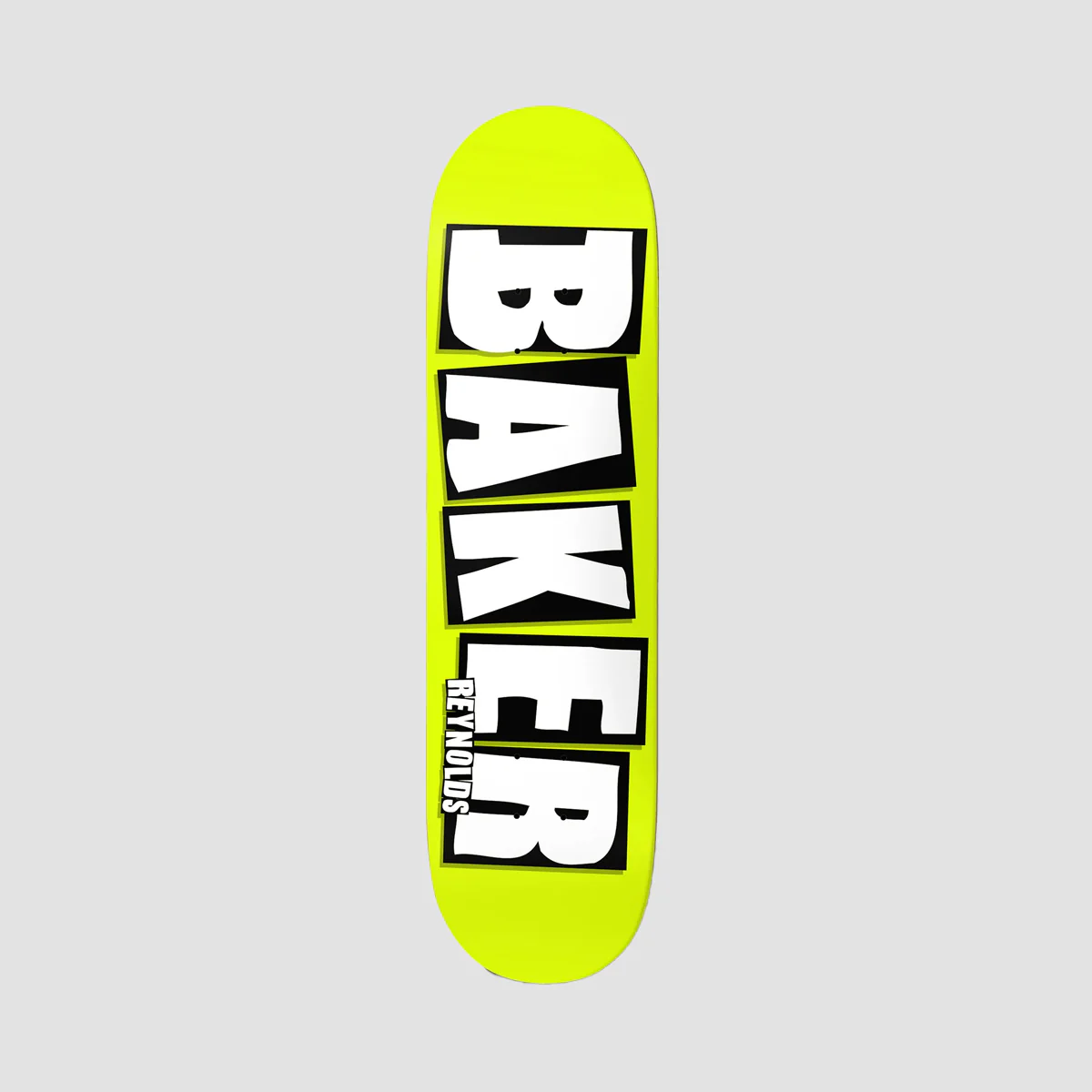 Baker Brand Name Andrew Reynolds B Squared Skateboard Deck Neon Yellow - 8.38"
