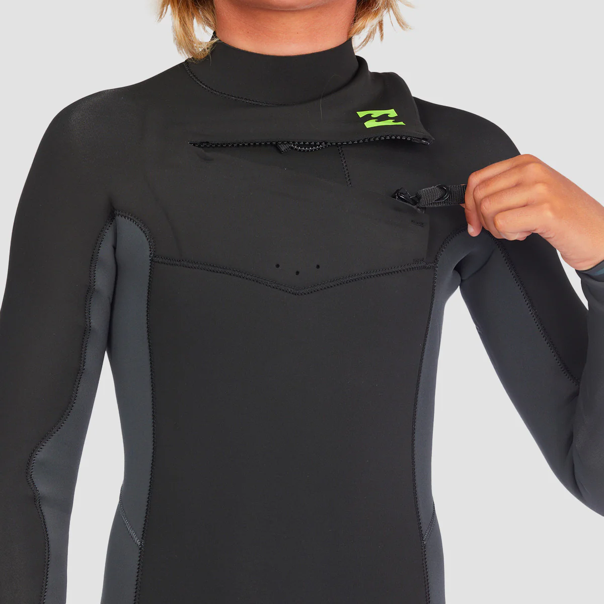 Billabong Absolute 4/3mm Chest Zip Wetsuit Stealth - Kids - Image 3