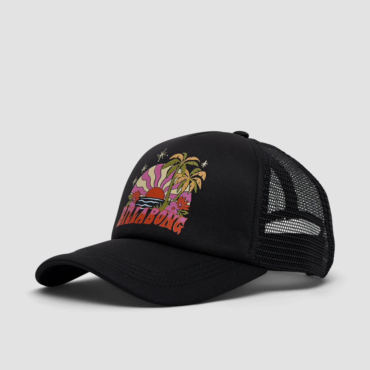 Billabong Across Waves Trucker Cap Black Pebble - Womens
