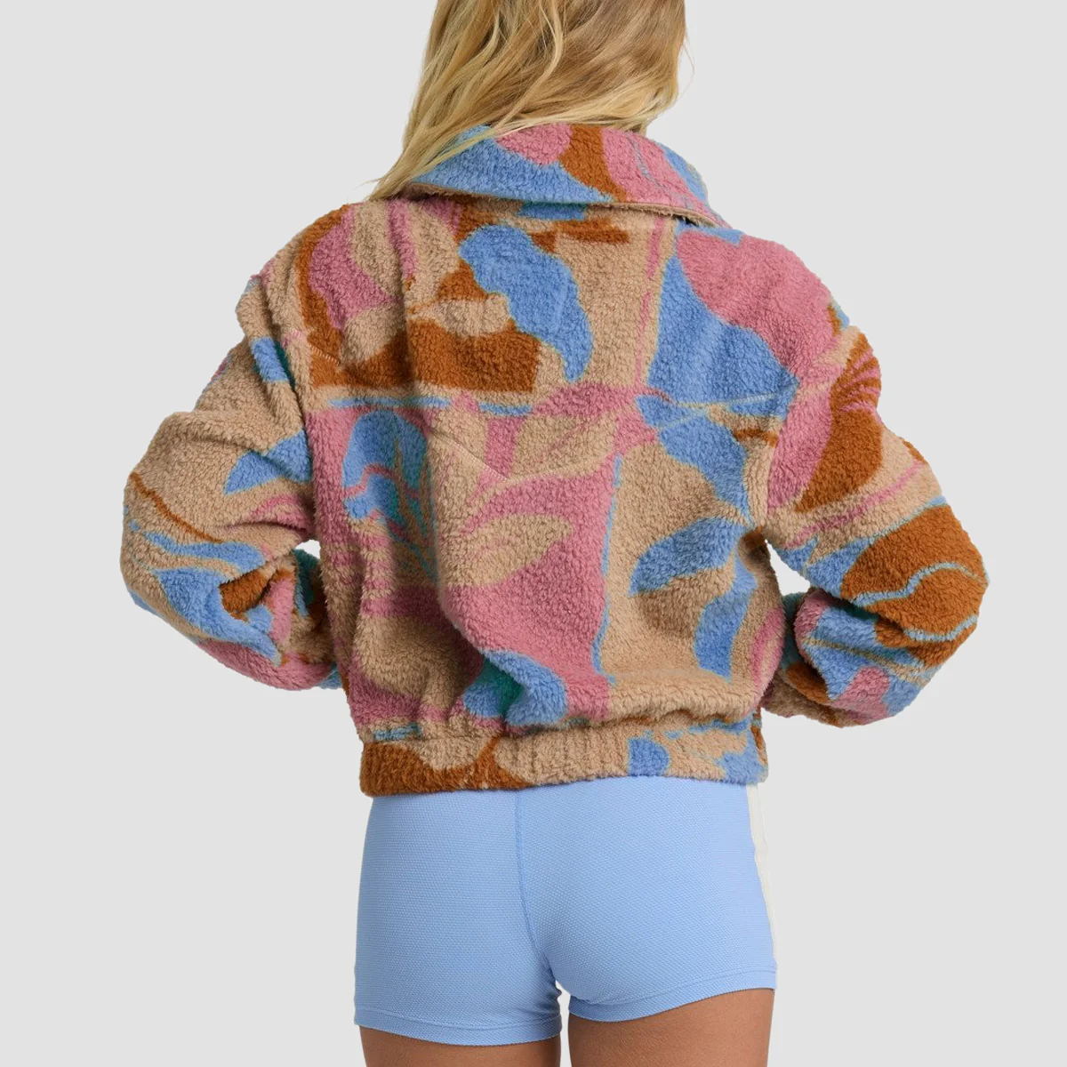 Billabong Barra Half Zip Fleece Jacket Oatmeal - Womens - Image 2