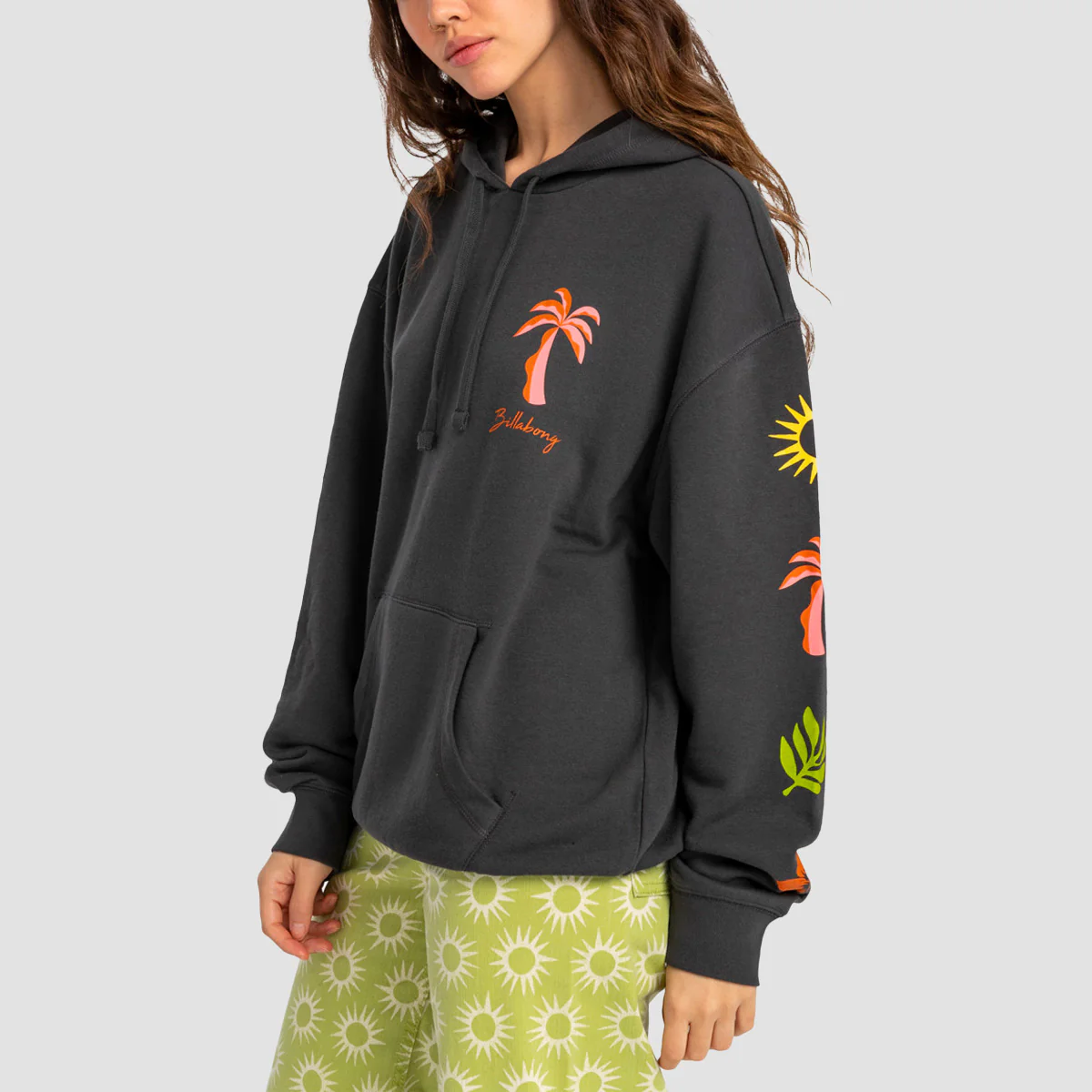 Billabong Best Coast Pullover Hoodie Off Black - Image 2