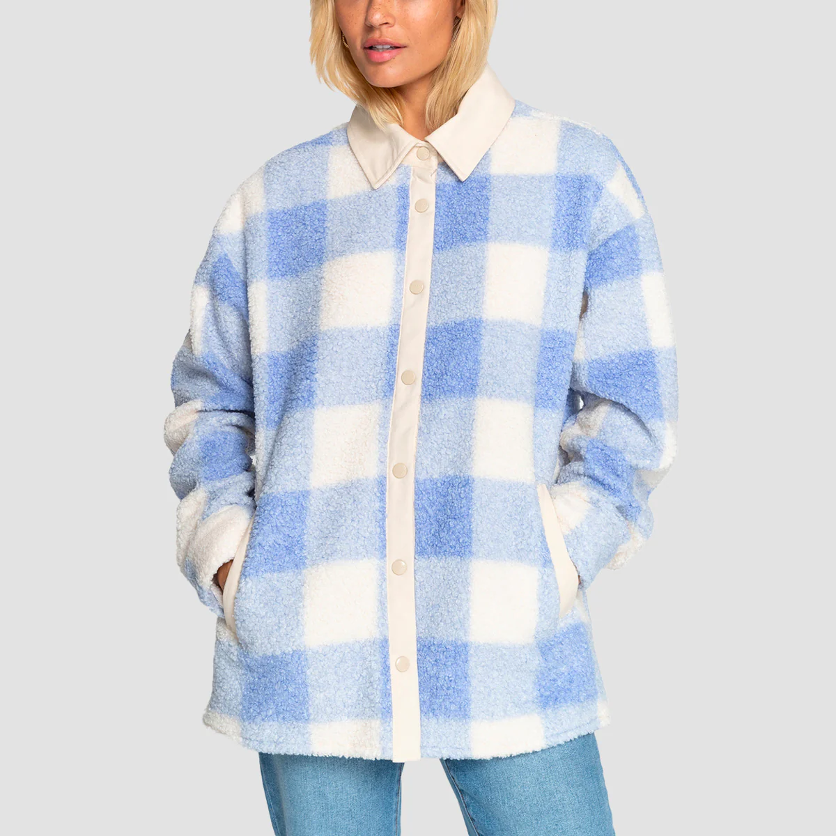Billabong Best Story Fleece Overshirt Outta The Blue - Womens - Image 2