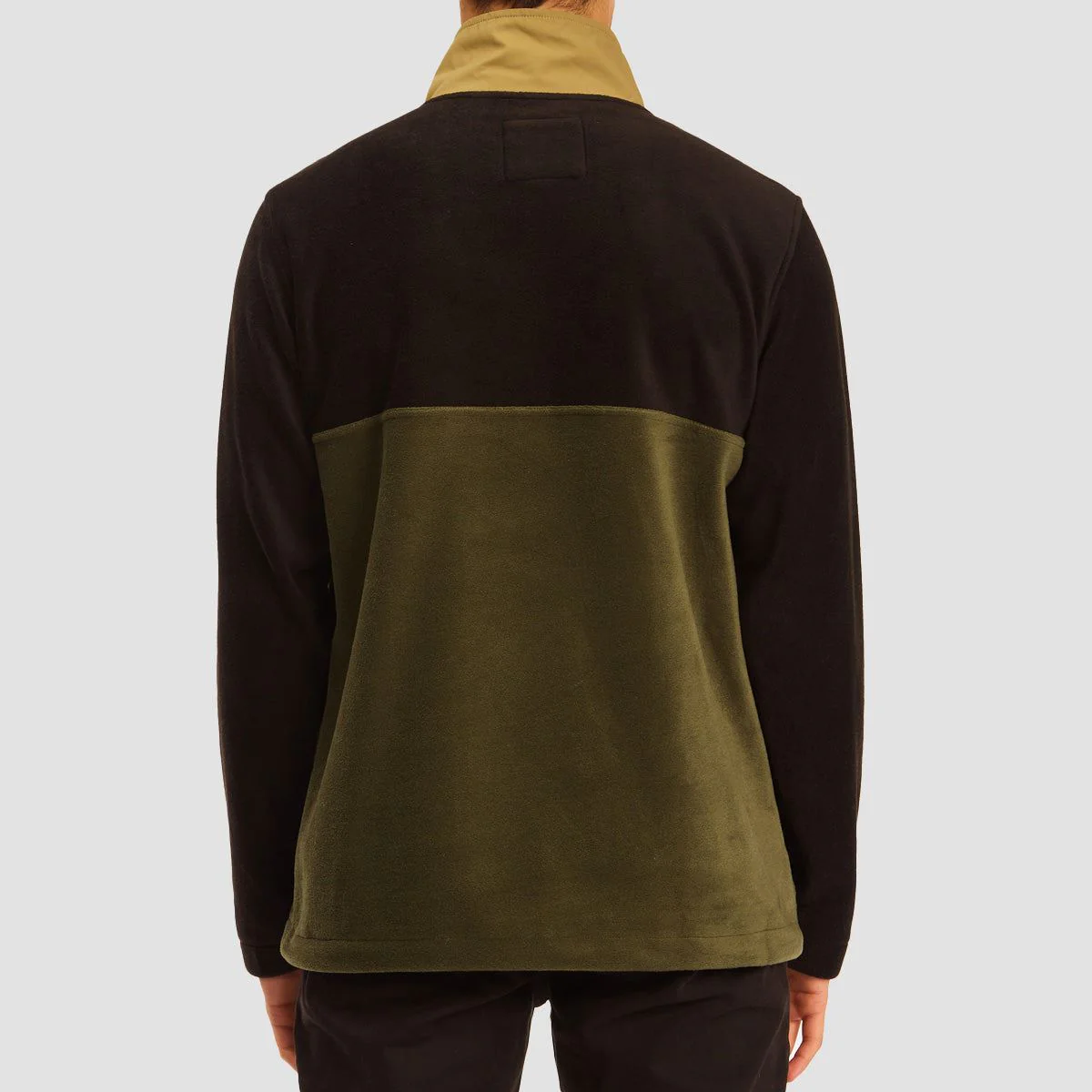 Billabong Boundary Half Zip Mock Neck Lite Fleece Dark Olive - Image 3