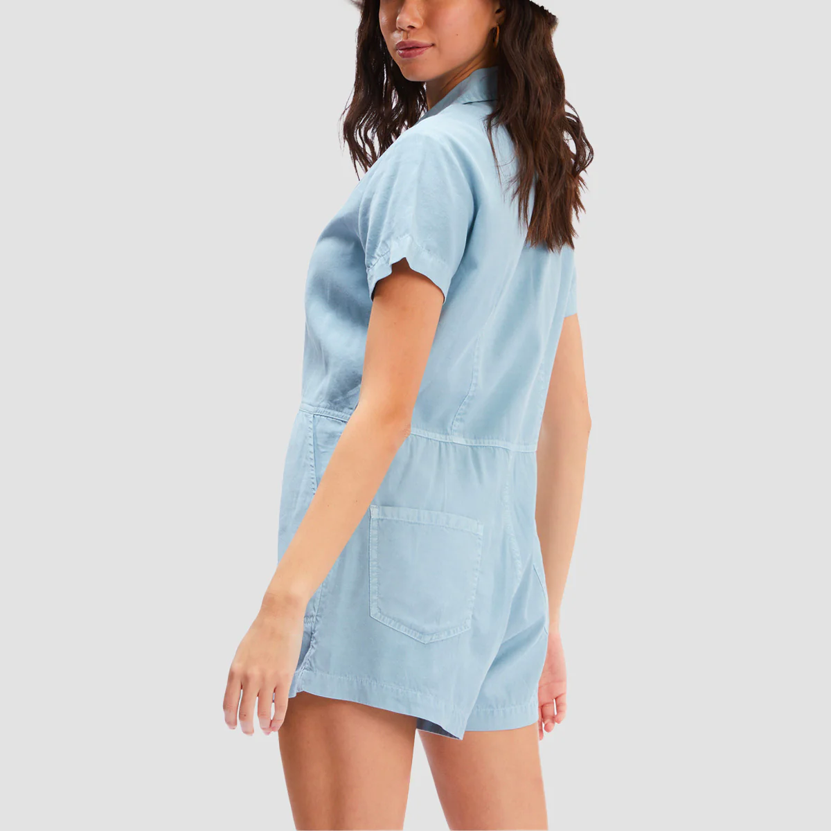 Billabong Gigi Twill Playsuit Chambray - Womens - Image 2
