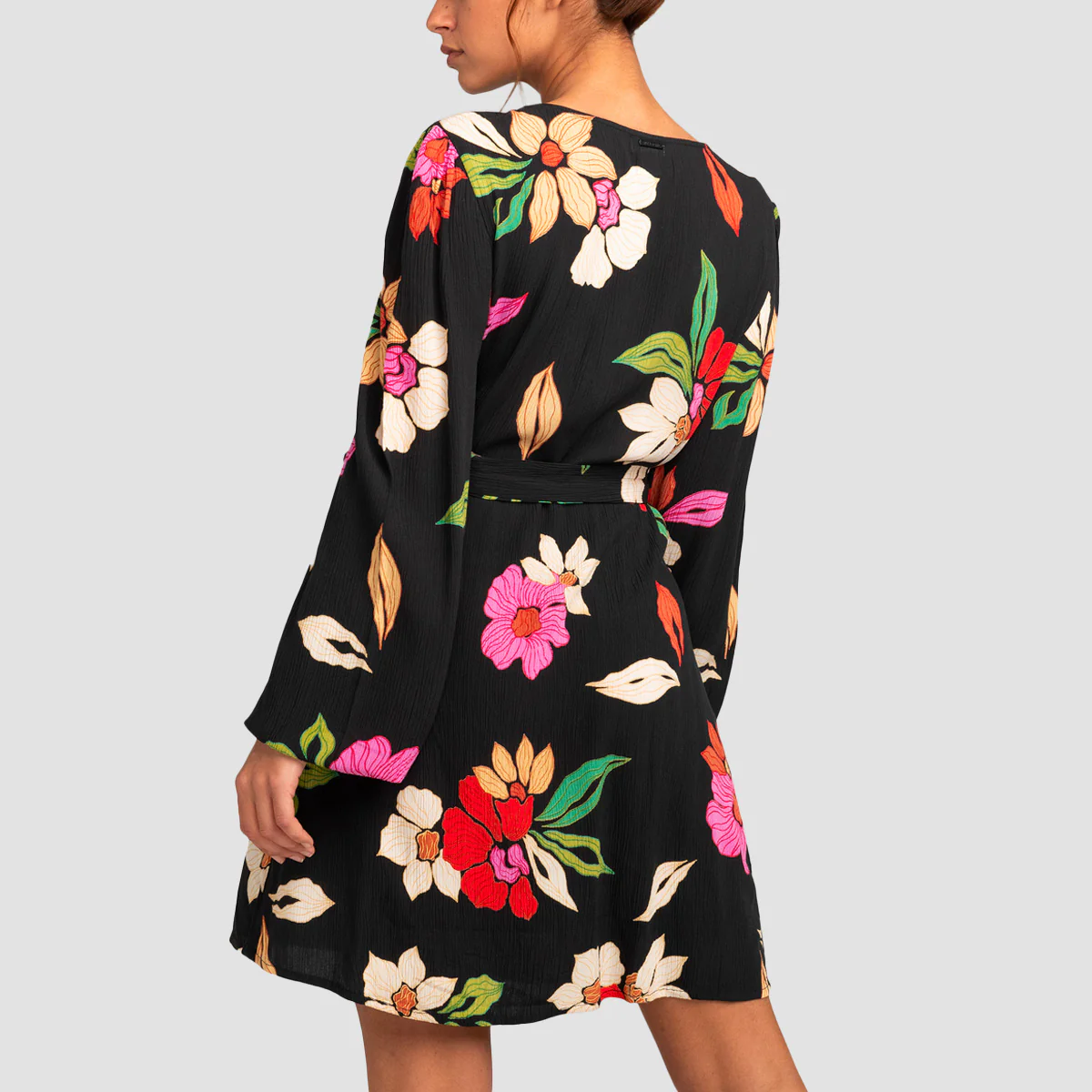 Billabong Hot Romance Mini Dress Off Black - Womens - Image 3