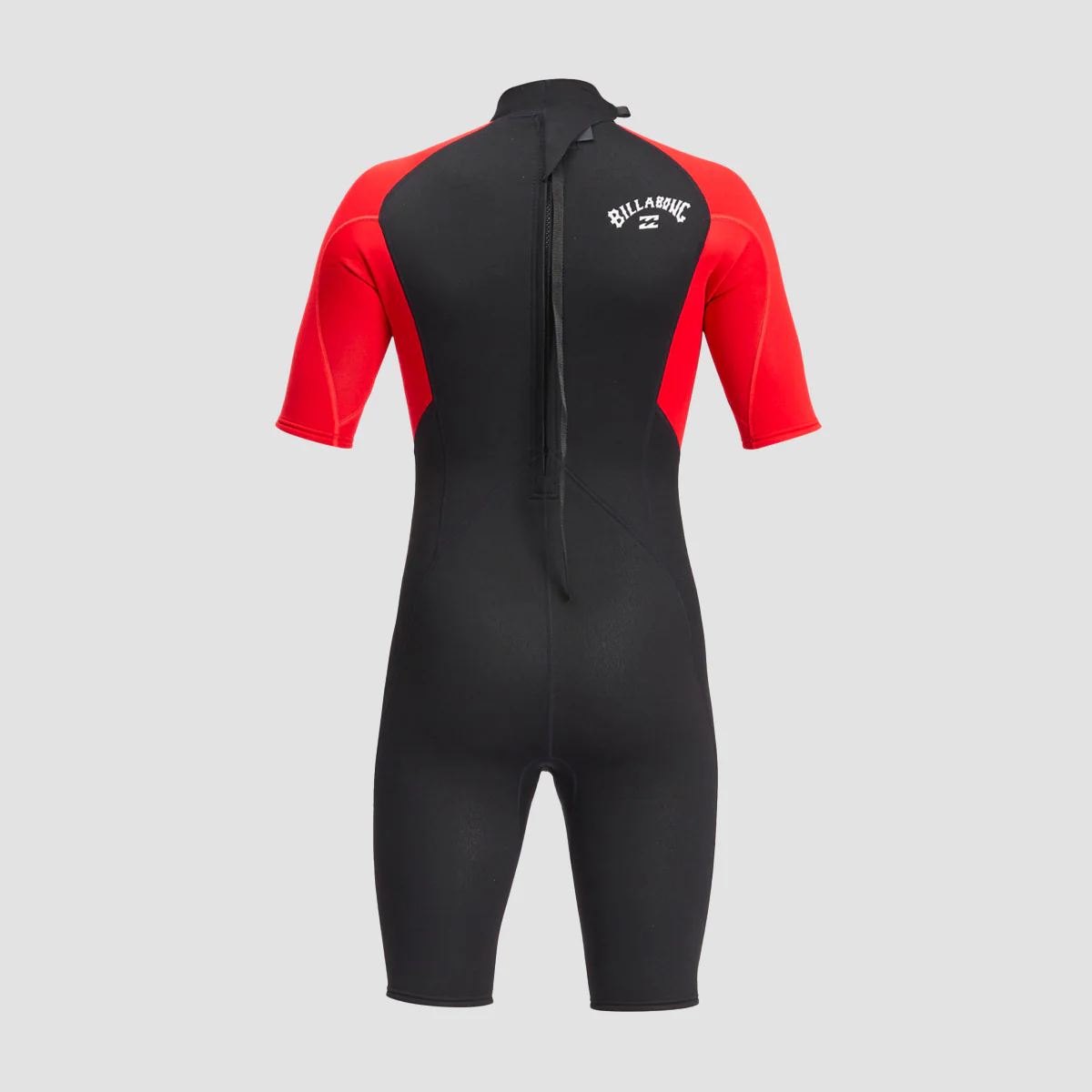 Billabong Intruder 2/2mm Back Zip Shorty Wetsuit Red - Image 2