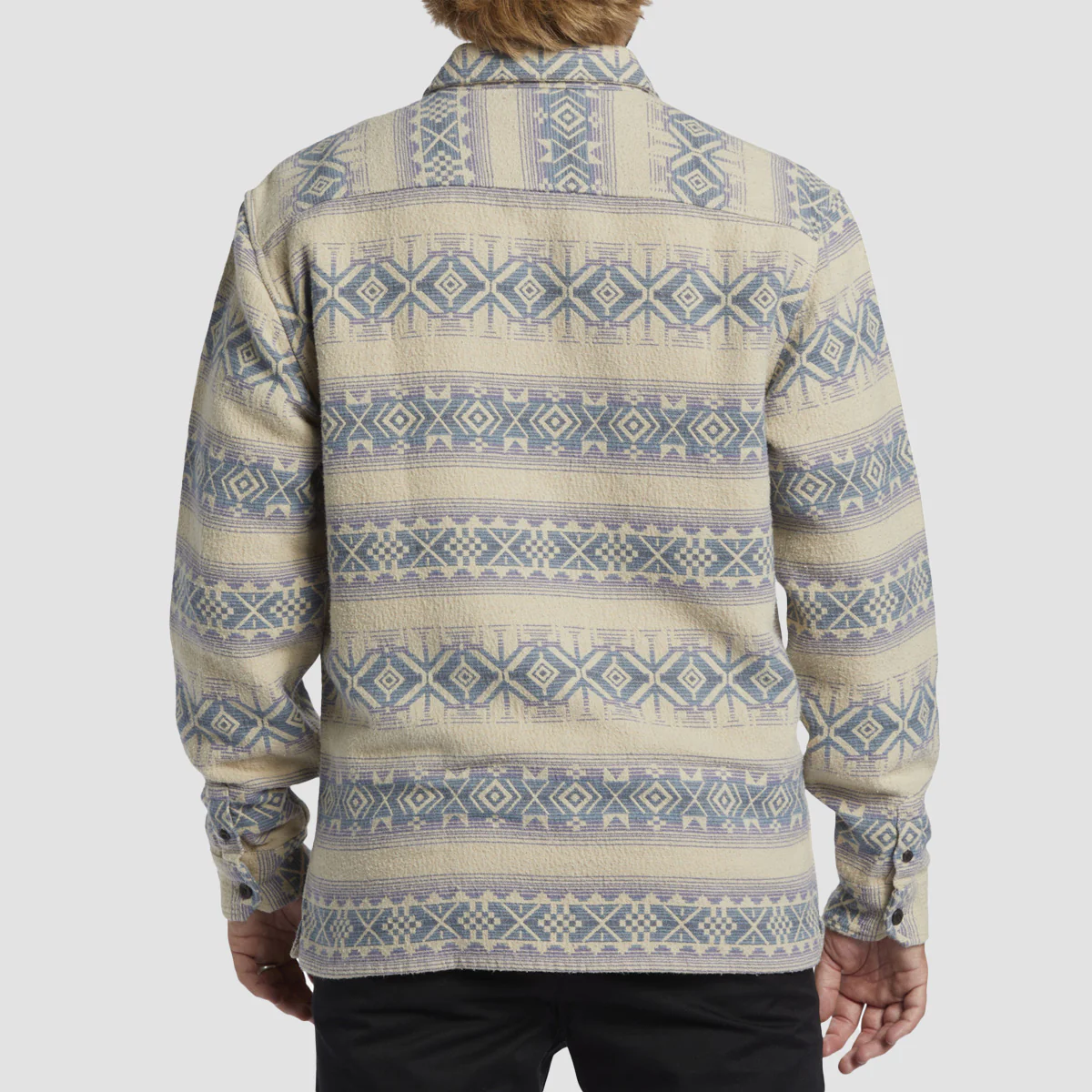 Billabong Offshore Jacquard Flannel Longsleeve Shirt Taupe - Image 2