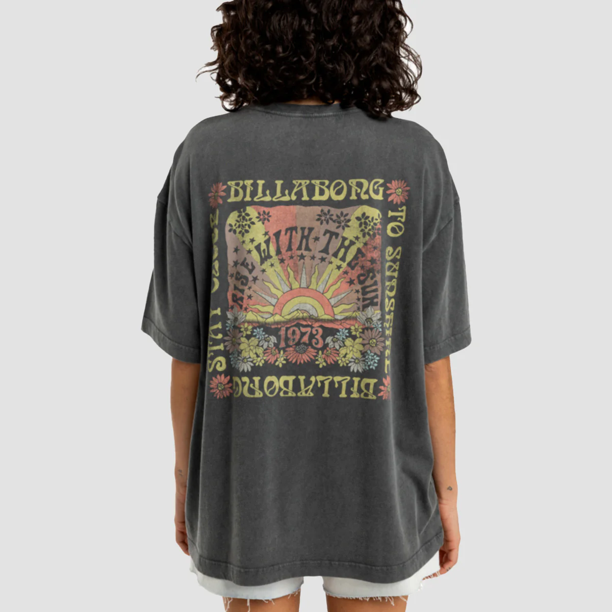 Billabong Out Until Dawn T-Shirt Off Black - Womens