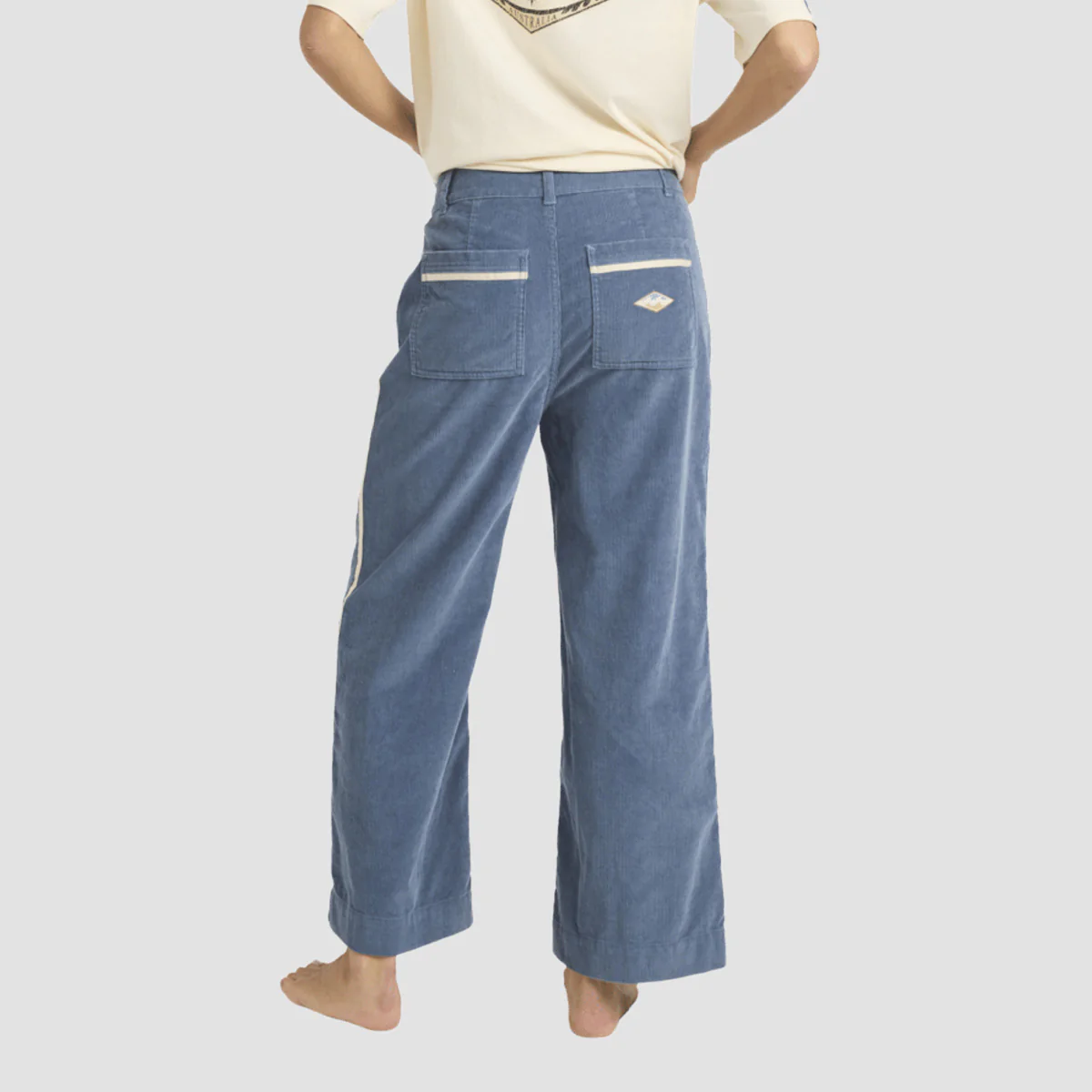 Billabong Sea Tone Corduroy Pants Stone Blue - Womens - Image 2