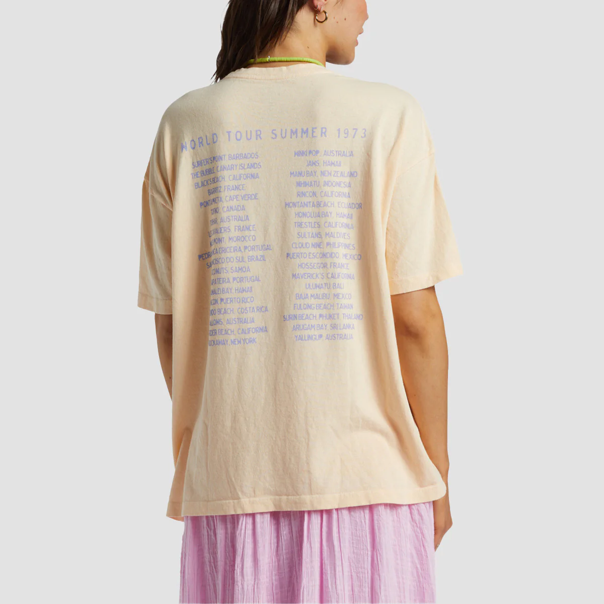 Billabong Since 73 Oversized T-Shirt Peach Whip - Womens - Image 2