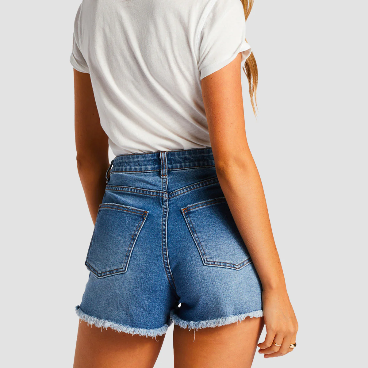 Billabong So Cheeky Denim Shorts Dark Denim - Womens - Image 2