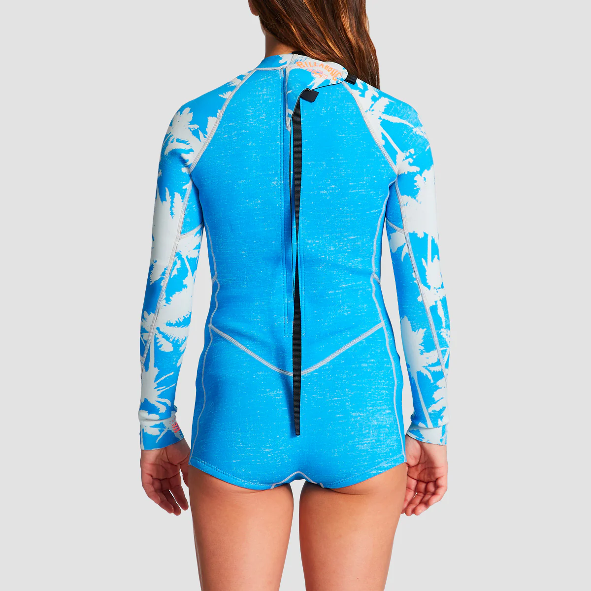 Billabong Spring Fever 2/2mm Longsleeve Shorty Wetsuit Blue Hawaii - Womens - Image 2