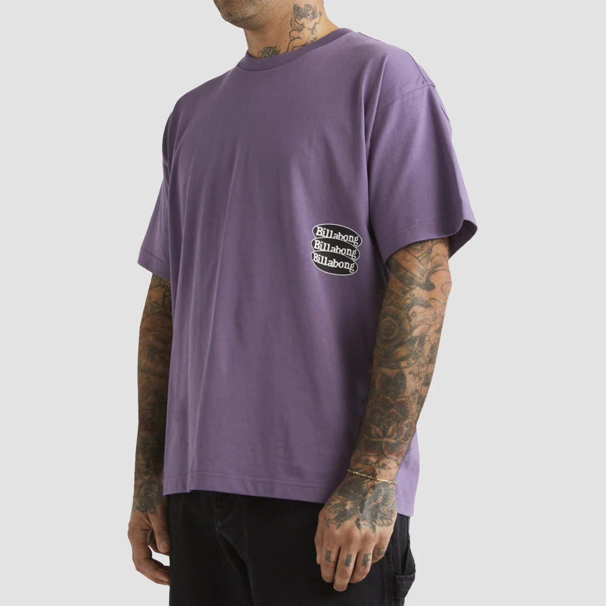 Billabong Stacked Og T-Shirt Dusty Grape - Image 2