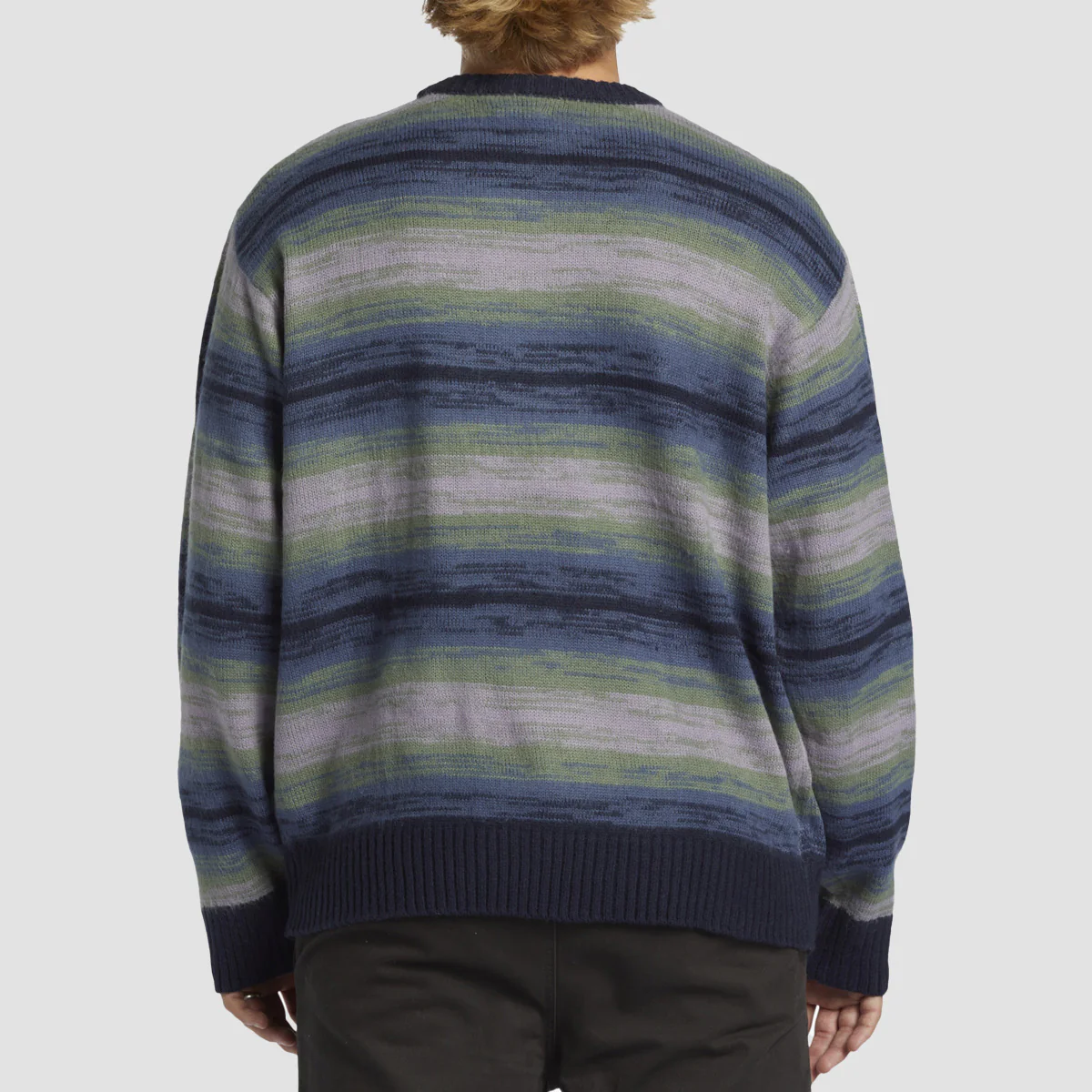 Billabong Stripe Sweatshirt Navy - Image 2