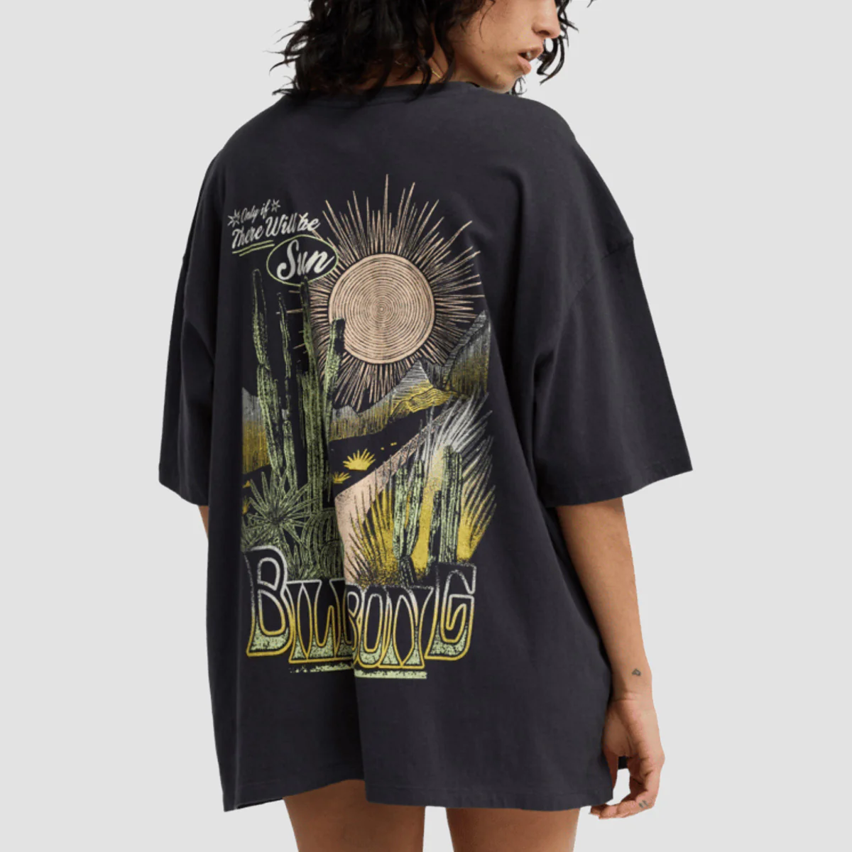 Billabong Sun Chasing Loose Fit T-Shirt Off Black - Womens - Image 2