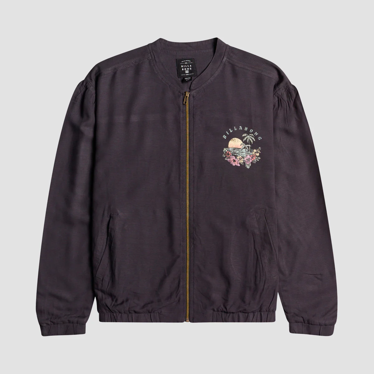 Billabong Tropical Summer Bomber Jacket Off Black - Womens - Image 2