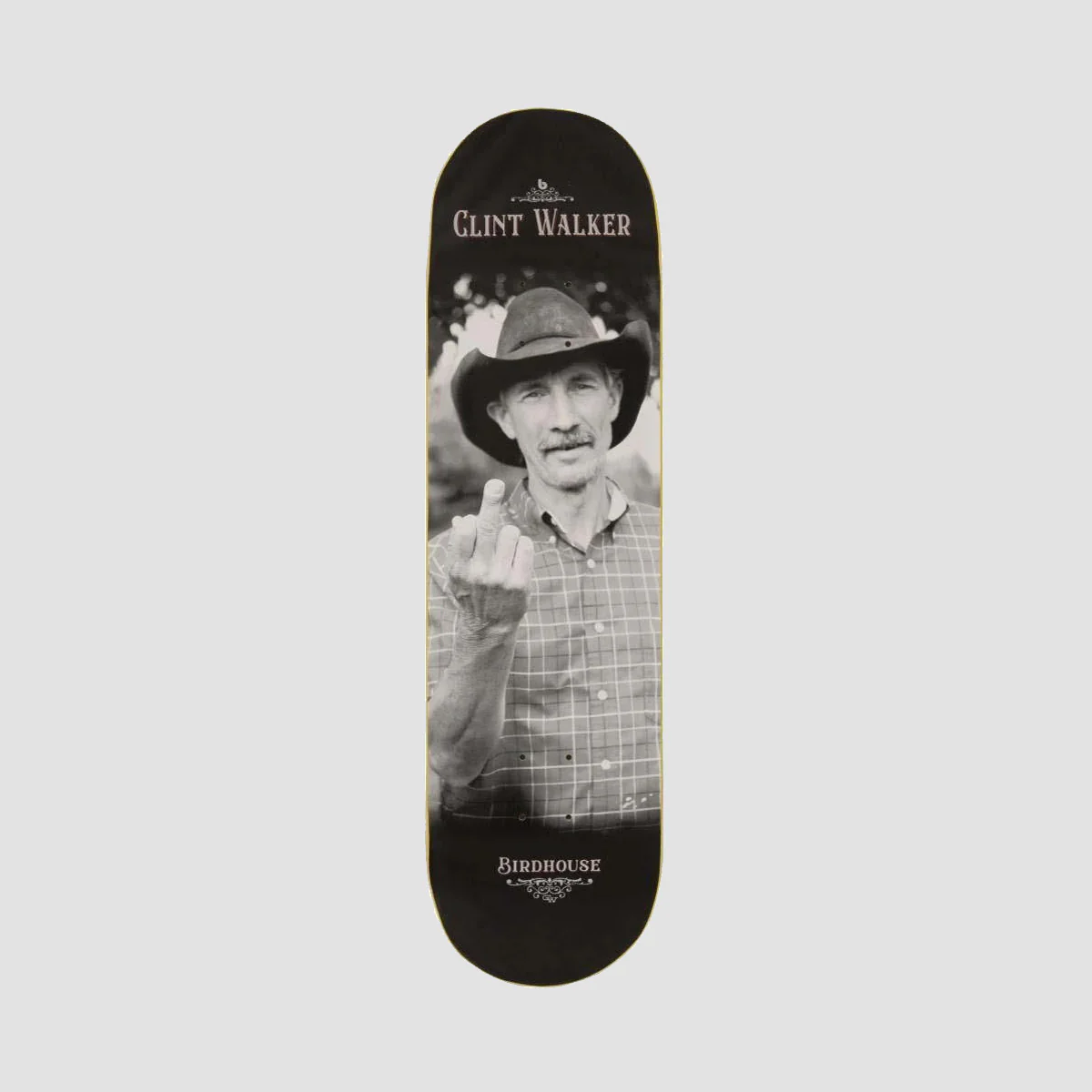 Birdhouse Walker Dad Skateboard Deck Black - 8.38"